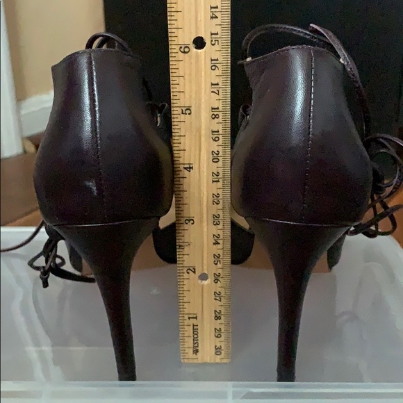 Banana Republic Chocolate Brown Tie Up Heels - Picture 3 of 4